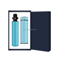 Ensemble de cadeaux promotionnels pour entreprise, série de couleurs Morandi, affichage de la température, tasse sous vide + parapluie, ensemble de marquage cadeau