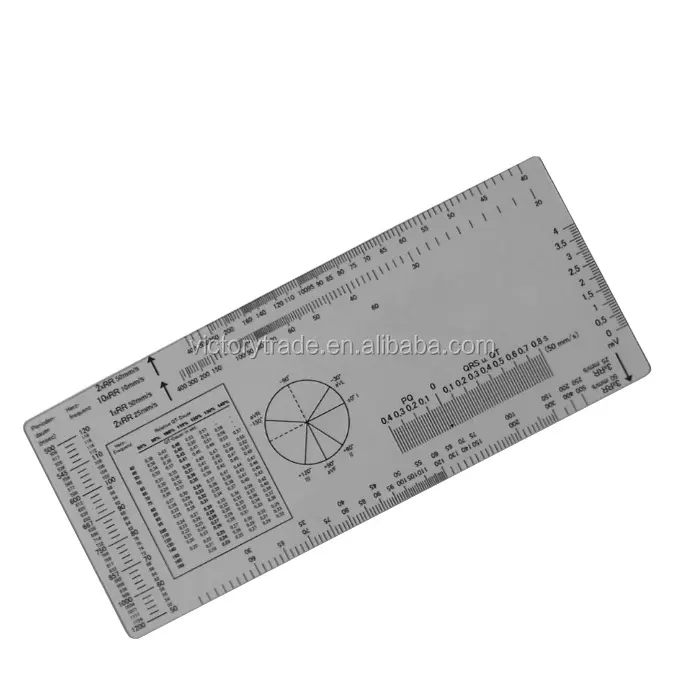 V-T030 PVC En Plastique Flexible ECG Règle/ECG Règle