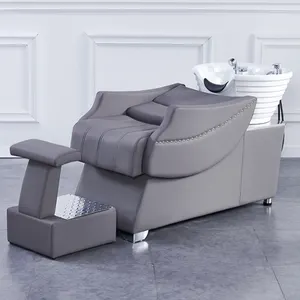 Cama de champú de cerámica, cuenco para champú, silla de lavado de salón de belleza