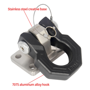 Manille en alliage d'aluminium 7075 et base universelle en acier inoxydable <span class=keywords><strong>pour</strong></span> Wrangler JK JL remorque <span class=keywords><strong>attelage</strong></span> Camp remorque accessoires de voiture - Product Image 5