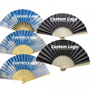 Elegant 21cm Bamboo Folding Paper <b>Fan</b> with Lightweight Bmaboo Handle Portable Chinese <b>Hand</b> <b>Fan</b> for Party Decorations - Product Image 2