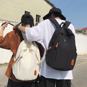 Schoolbag <strong>Backpack</strong> 2025 New Korean Fashion <strong>Simple</strong> Harajuku Waterproof Nylon Unisex Air Cushion Belt Zipper Large Capacity Bag - Product Image 2