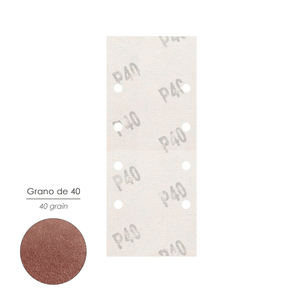 Ricambi per Carta Abrasiva con Velcro 93x228 mm con Fori Grana 40 (10 Pezzi) - Product Image 3