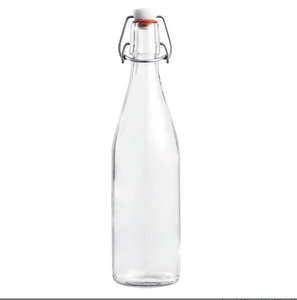 Bouteilles en verre <span class=keywords><strong>Grolsch</strong></span> rondes carrées de 500 ml avec bouchon à bascule, 16 oz, TRANSPARENTES, pour la fabrication de Kombucha, Kefir, <span class=keywords><strong>Bière</strong></span> - Product Image 1