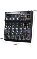 ST-6M amplificateur de puissance Audio numérique professionnel mélangeur 48V alimentation fantôme 6 canaux Mini console de mixage mélangeur Audio professionnel