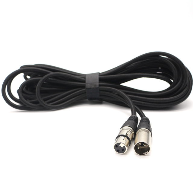 High Quality XLR Microphone Cable 3-Pin Female to 3-pin Male Balanced Shielded Cable for Audio and Sound Equipment