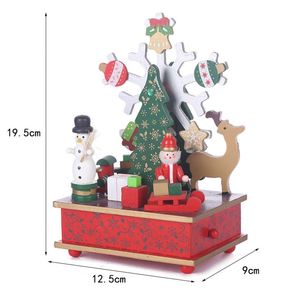 Nouvelle boîte à musique de Noël, cadeau de Noël, carrousel, ornement de bureau en bois, décoration, fabriqué en Chine - Product Image 5