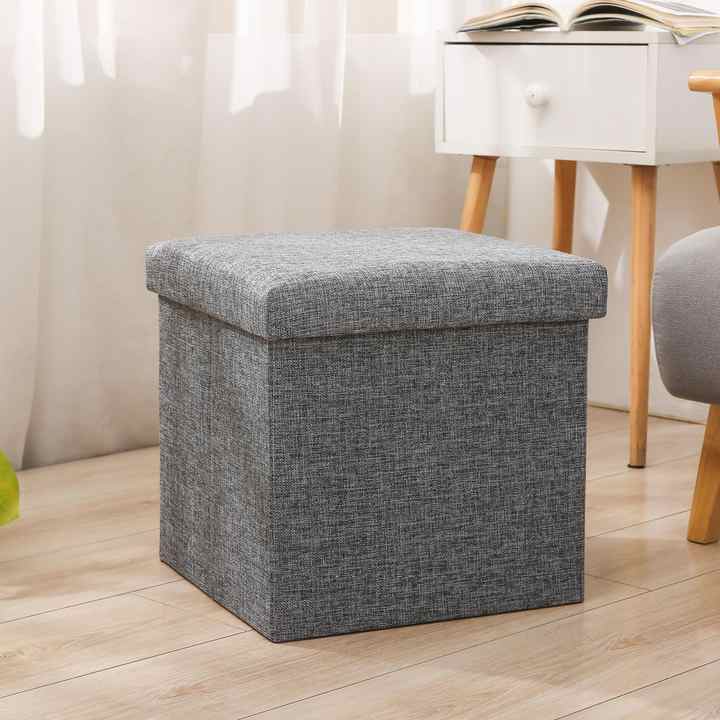CARLFORD Storage Ottoman Stool with Tray