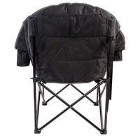 Chaise de plage et de camping portable surdimensionnée avec poche latérale, porte-gobelet et sac isotherme pour adultes - Structure en acier durable, mobilier d'extérieur
