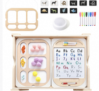 Table sensorielle pour enfants, table de jeu Montessori, éducation précoce, planche de cognition sensorielle multifonctionnelle pour les enfants de 2 à 4 ans, certifiée EN71