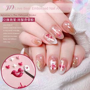 <span class=keywords><strong>2023</strong></span> <span class=keywords><strong>saint</strong></span> <span class=keywords><strong>valentin</strong></span> pour Amazon 5D en relief Nail Art autocollants Internet rouge amour ours 3D conception enfants bijoux en gros - Product Image 2