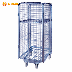 Nestable Four Sides Foldable <strong>a</strong> Frame Roll Cage <strong>Container</strong> for Supermarket <strong>Transportation</strong> - Product Image 6