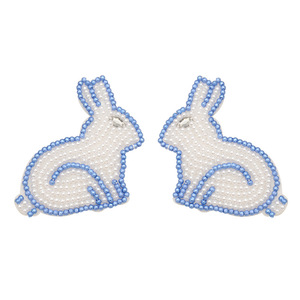 Patchs de fleurs en perles brodées 3D faits main, à double couche en maille, pour accessoires vestimentaires de mariage et de bricolage - Product Image 5