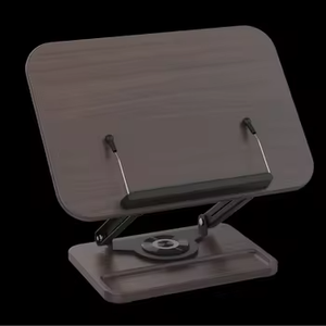 Gỗ óc chó chiều cao có thể điều chỉnh có thể gập lại đọc sách đứng cho bàn nhà văn phòng Nguồn cung cấp kim loại bền xây dựng - Product Image 5