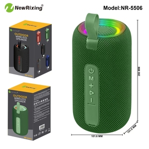 רמקול נייד NR5506 עם תאורת RGB, רמקול BT עמיד בפני נפילות מסיליקון, רמקולים מיני קטנים אלחוטיים לפיקניק בחוץ, טיפוס הרים - Product Image 2