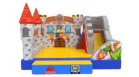 Château gonflable personnalisé Pat' Patrouille avec toboggan pour la location