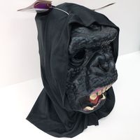 Prix usine 1 PC noir fantôme forme Halloween masque effrayant Silicone masque complet pour jeu tir mascarade Cosplay film