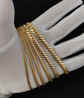 VLOVE perhiasan mewah halus rantai emas berat 1.7 mm-7 MM 14K kalung rantai rantai Kuba emas polos asli