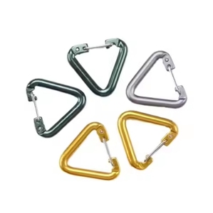30mm 40mm 50mm aleación de aluminio Clip triángulo escalada hebilla bloqueo pesado Camping gancho triángulo resorte mosquetones - Product Image 1