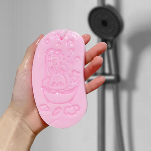 Kids Bath <b>Sponge</b> Oval Shape Soft Scrubber For Child <b>Bathing</b> With Rabbit Design Colorful Options - Product Image 3