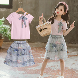 Trajes Anarkali para Niñas, Idea de Regalo, Tela de Algodón Orgánico Certificado de Fábrica, con Modelo de Vestido y Camiseta para Niñas, Estilo Coreano - Product Image 3