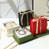 Boîte à bijoux en carton style livre avec ruban, pour montres, lunettes, bagues, colliers, boucles d'oreilles, bracelets, nail art et bracelets rigides, avec couvercle à charnière