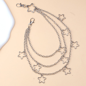 Chaîne de pantalon en métal ajouré en alliage de zinc, style Hip Hop Punk Rock, pour homme, usage quotidien - Product Image 3