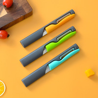 2-in-1 Opvouwbare Snijder Roestvrijstalen Keukenhulpjes Handmatige Fruitmes Groenteschiller Set Keuken Aardappelschiller