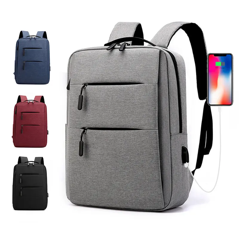 Custom Logo Business Travel Back Bags Wholesale Smart Rucksack USB Laptop Bag Backpack College Bag For Men