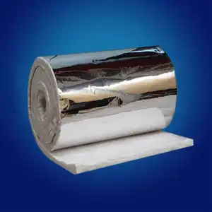 Yoğunluk 96/128/160 fırın malzemeleri Al folyo ile Alumina silika seramik elyaf ürünleri seramik elyaf s battaniye