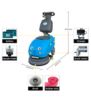 Autolaveuse Sécheuse Pliable Mini pour Nettoyage de Sols Carrelés à la Maison