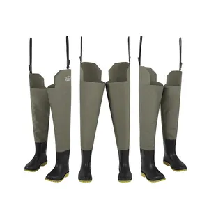 Yellow Hip Waders Waterproof Hip Boots For Men And Women Pvc/nylon