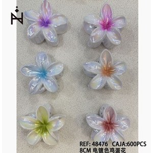 Fermaglio per Capelli Frangipani Elettroplaccato 8Cm, Pinza Decorativa a Fiore - Product Image 2
