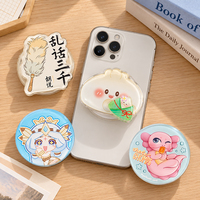 Support de téléphone portable en acrylique personnalisé avec logo, design de personnage mignon, support magnétique pour téléphone, poignée de téléphone