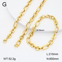 Cadena y Pulsera de Eslabones Cubanos Ferrero Chapados en Oro de 18k de Alta Calidad para Hombres y Mujeres