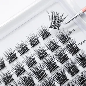 New Reusable Faux Mink Knot Free Cluster Lash Extension Self Application Diy Lash Cluster 3D Segmented Self-Adhesive Lashes