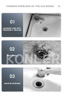 Bonde de vidange escamotable en acier inoxydable pour lavabo de salle de bain, panier filtrant amovible, filtre attrape-cheveux pour évier de cuisine et usage domestique