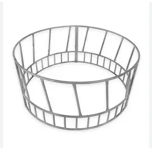 Customized Animal Feeders Galvanized Round Cattle Hay Feeder Portable Cradle Sheep Feeder