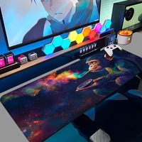 Fumer des singes dans l'univers Cool Élégant PC Gaming Tapis de souris Gamer Tapis Teclado Tapis ergonomique pour ordinateur portable Tapis de bureau 900X400