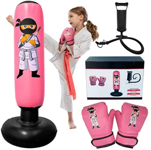 Custom Inflatable Punching Bag Combo Kit With Kids Boxing Gloves Boxing Toys Bag For Immediate Bounce Back