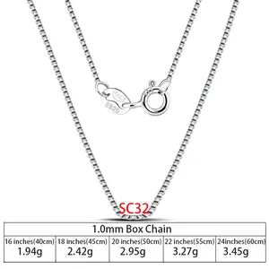 Mens Silver Chain RINNTIN SC Women Custom Joya De Plata Kolye Cuban Link Chain Pure 925 Sterling Silver Chains For Women Men