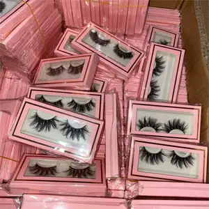 Flauschige Bandbreite und klassische 3D-Mink-Wimpern Anbieter 5D-Echt-Mink Vollstreifen-Mink-Wimpern Großhandel