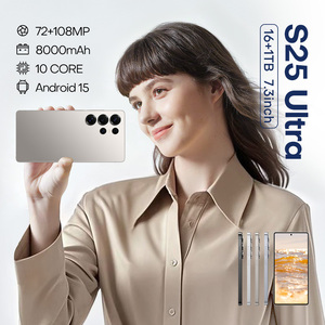 Toptan S25Ultra 5G Smartphone 16GB + 1TB bellek Decacore <span class=keywords><strong>CPU</strong></span> 108MP Android oyun telefonu 7.3 inç ekran Snch Sn Chsna cep telefonu - Product Image 5