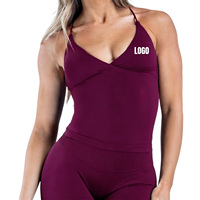Nueva Tendencia: Top Deportivo sin Costuras para Mujer, de Secado Rápido, Transpirable, con Cuello en V, para Yoga, Running, Entrenamiento, Sexy, Espalda Descubierta, para Gimnasio y Fitness