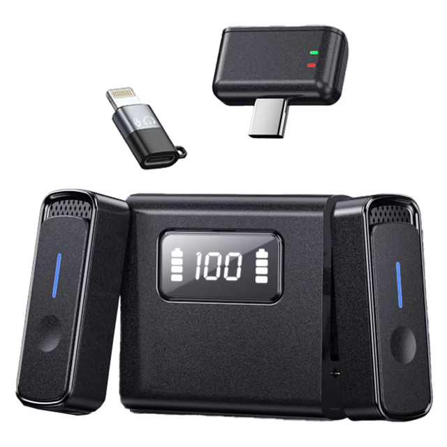 Hot Selling Portable Professional Wireless Type-C Lavalier Microphone SX88 Vlog Automatic Pairing Noise Reduction