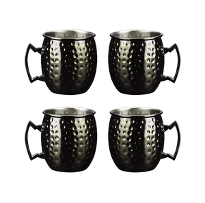 Mugs Moscow Mule en acier inoxydable martelé, plaqué noir gunmetal, 12oz, 16oz, 18oz, prix usine, pour l'Allemagne Zhiguli <span class=keywords><strong>Bunker</strong></span> - Product Image 3