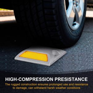 Prodotto riflettente doppio lato 100*100mm di avviso di traffico con perno stradale in alluminio di qualità eccezionale - Product Image 6