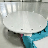 Couverture de piscine pliable pour réservoir de stockage 6ft 8ft 10ft Couverture de piscine gonflable ronde avec poignées