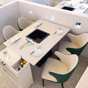 Table électrique moderne en métal personnalisée pour fondue coréenne, plaque de barbecue sans fumée, utilisation commerciale pour <span class=keywords><strong>restaurant</strong></span>, hôtel, facile à utiliser - Product Image 5