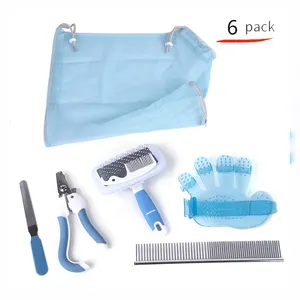 Bán Buôn Xách Tay Pet Lược Thiết Lập Nail Clipper Tập Tin Thép Lược Tắm Công Cụ Chải Chuốt Bộ Phụ Nữ Hoàn Hảo Groomer